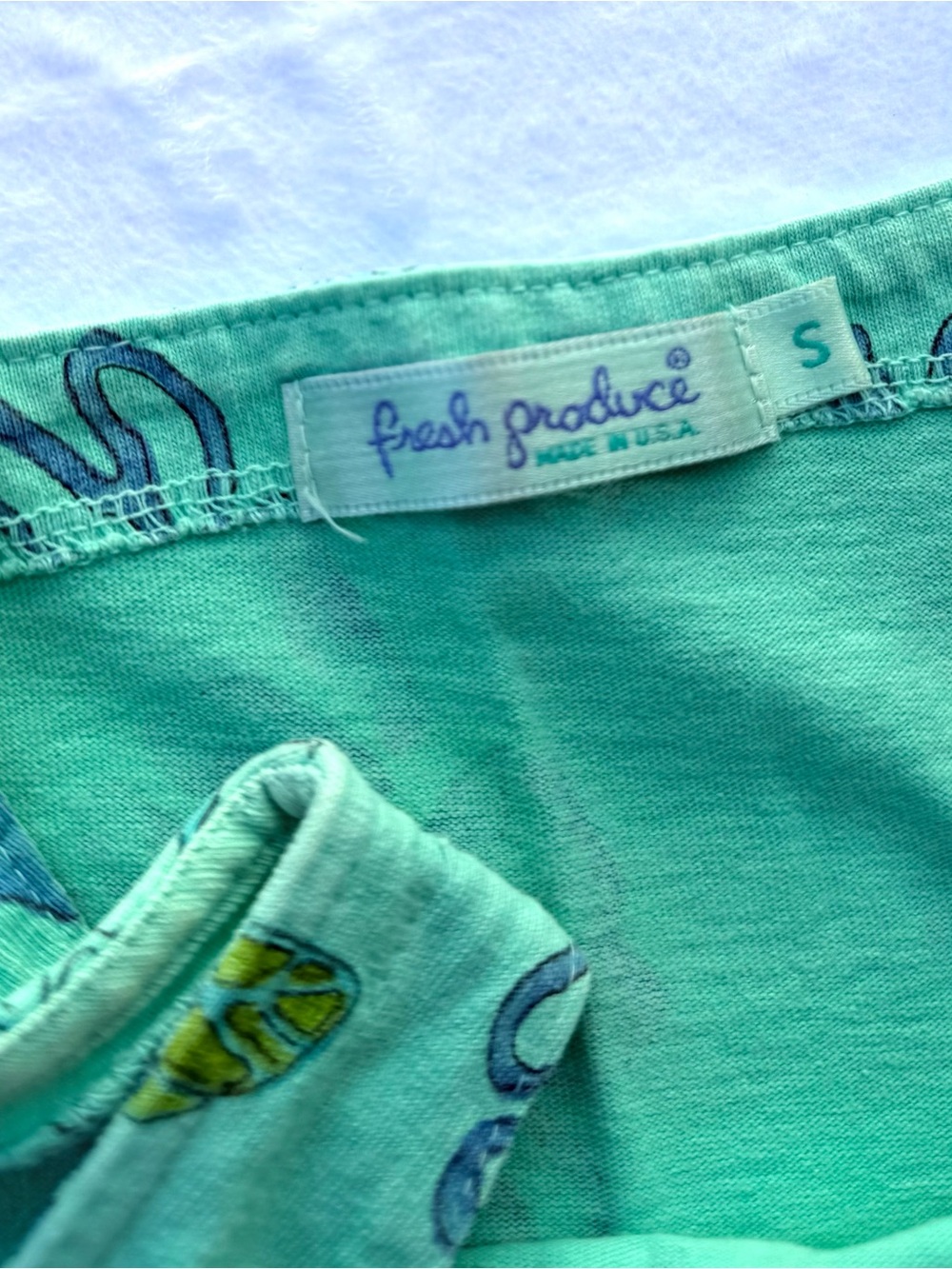 Fresh Produce Aqua Floral Sundress with Blue Blooms - Picture 2 of 3